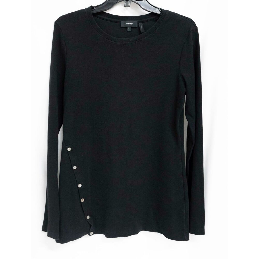 Theory Button Front Mother Of Pearl Long Sleeve R… - image 2